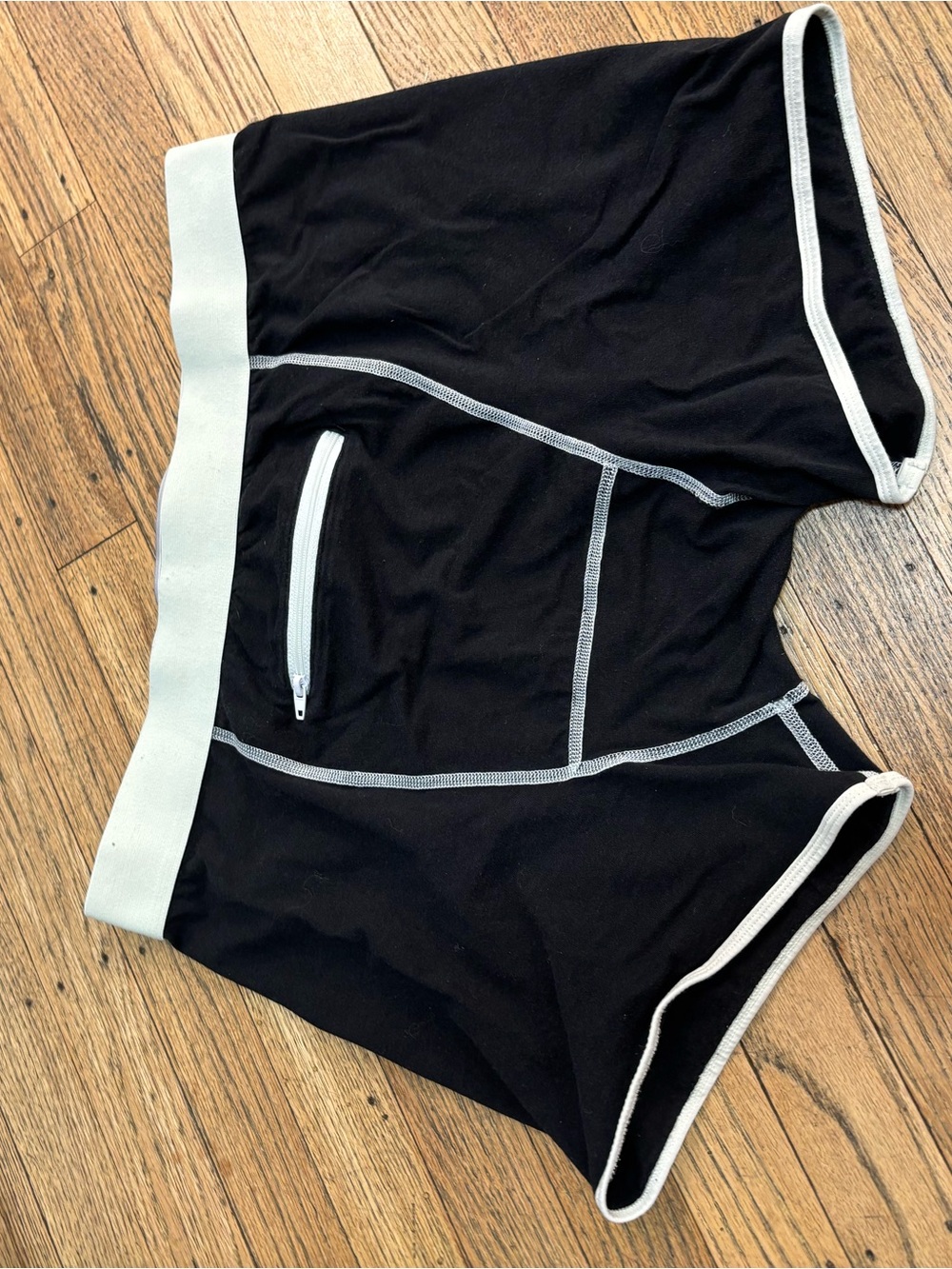 SPANX Black Boxer Briefs with White Trim